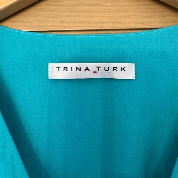 Trina Turk Make Merry Cotton Minidress Empire Waist Balloon Sleeves / medium - Picture 6 of 12